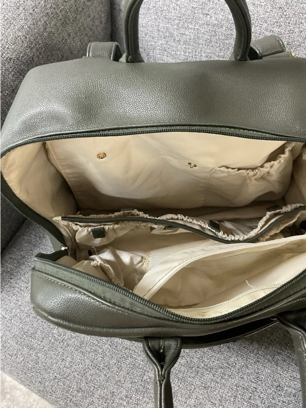 Ayla & Co Olive Green Convertible Diaper Bag Backpack